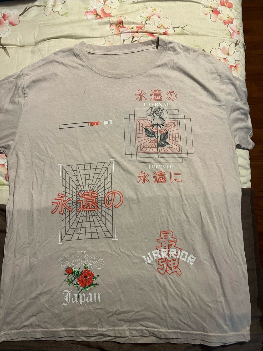 RGSTR Tokyo Floral Graphic Tee Men’s 2XL Beige
